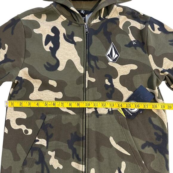 NWT Volcom Deadly Stones Camo Full Zip Hoodie Kids XL - Picture 3 of 8